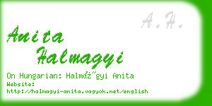 anita halmagyi business card